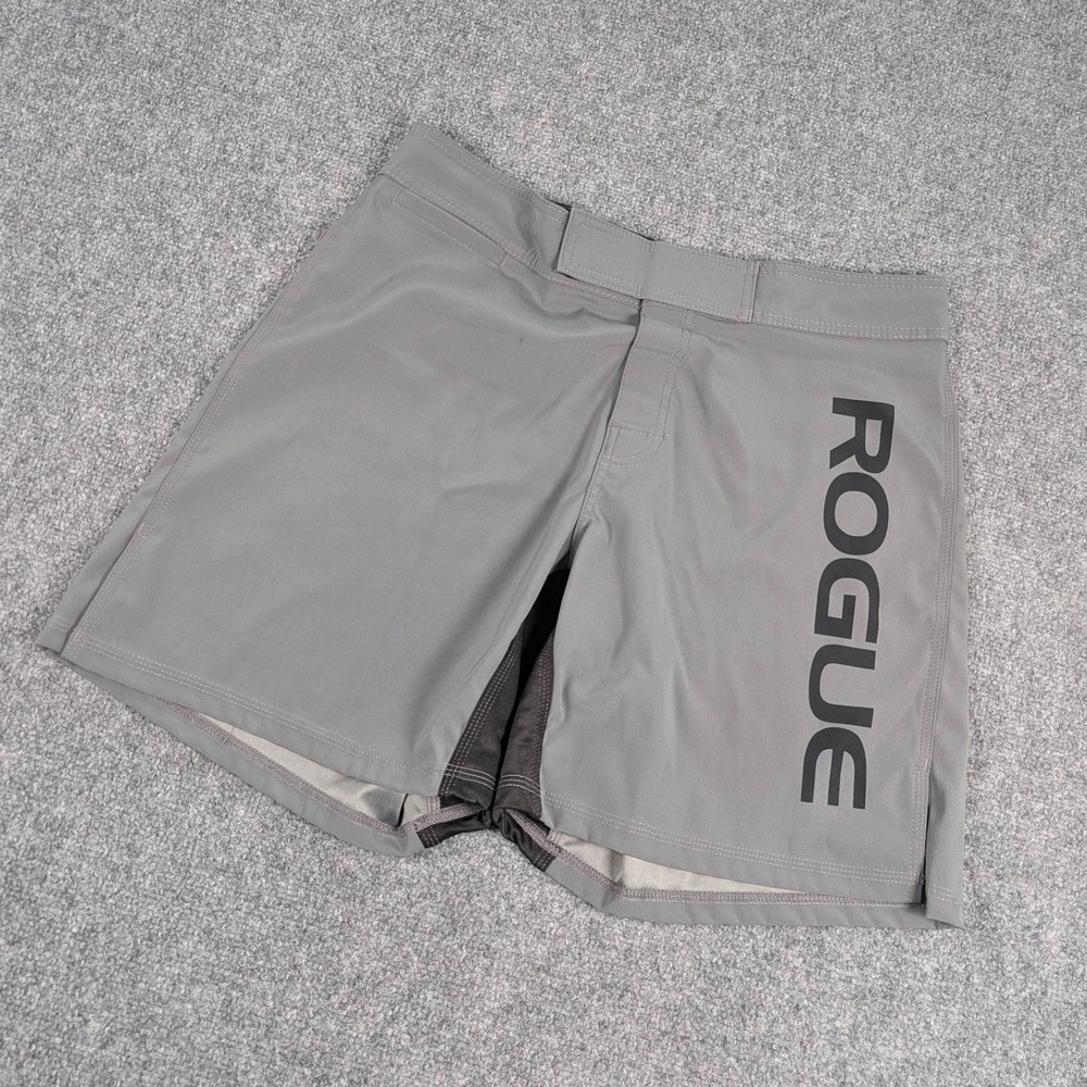 Rogue Fitness Gray Training Board Shorts Mens 34 Logo CrossFit Gym Workout